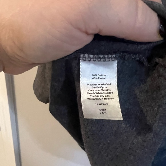 Talbots Floral Tee Shirt Size Small Grey Black - Picture 5 of 7